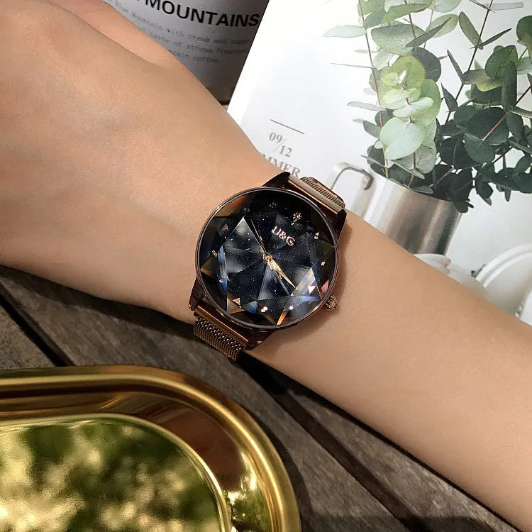 Starry Sky Dial Magnetic Strap Women's Watch